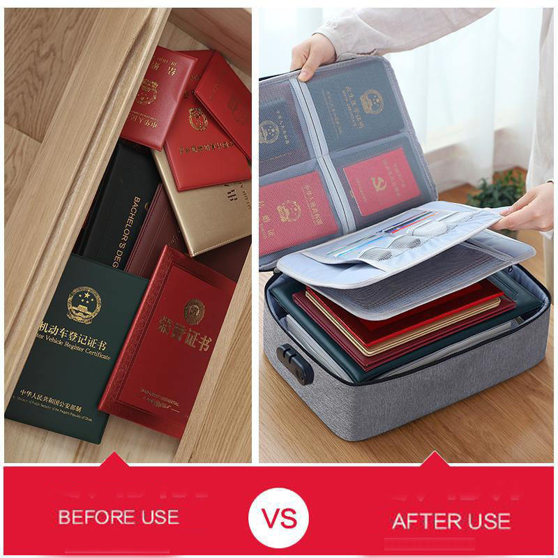 Waterproof Portable Document Storage Bag Travel Organizer