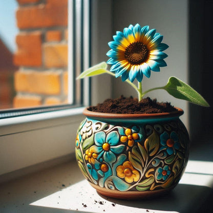 Blue Flame Sunflower Seeds, Pot Mix Free