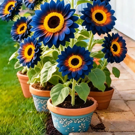 Blue Flame Sunflower Seeds, Pot Mix Free
